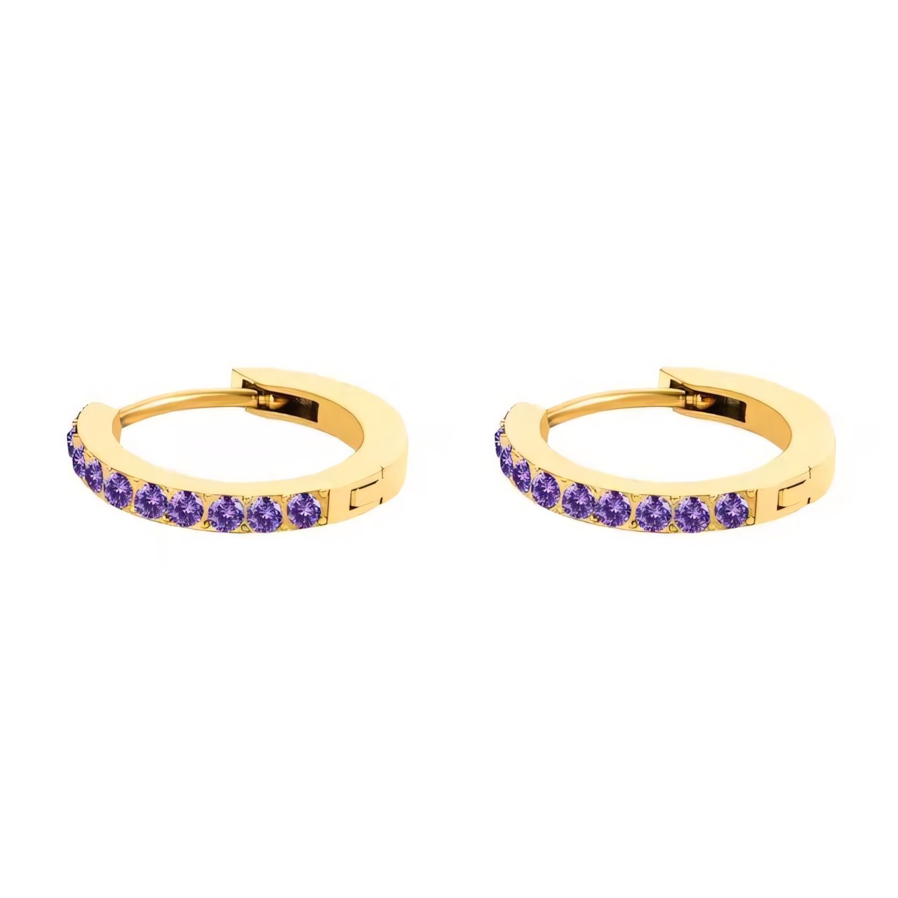 Delicate Gemstone Hug Earrings