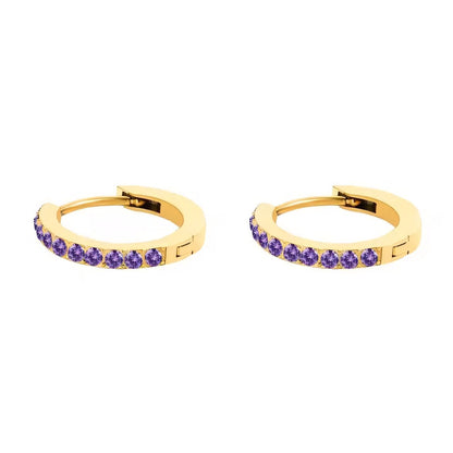 Delicate Gemstone Hug Earrings