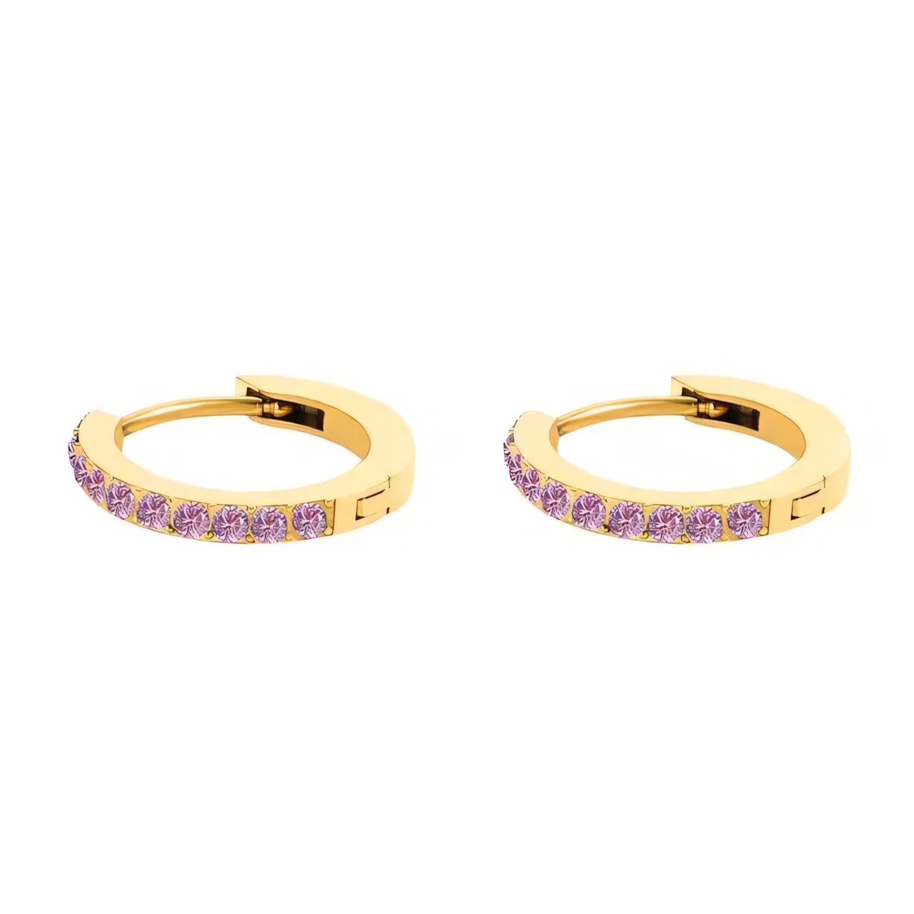 Delicate Gemstone Hug Earrings