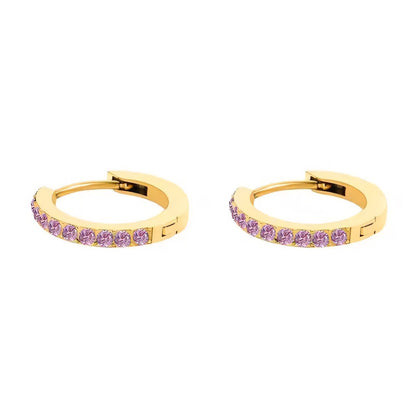 Delicate Gemstone Hug Earrings