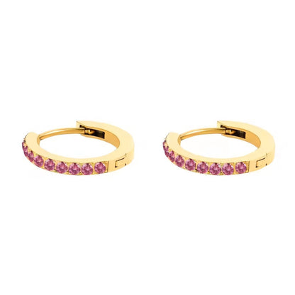 Delicate Gemstone Hug Earrings