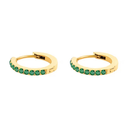 Delicate Gemstone Hug Earrings