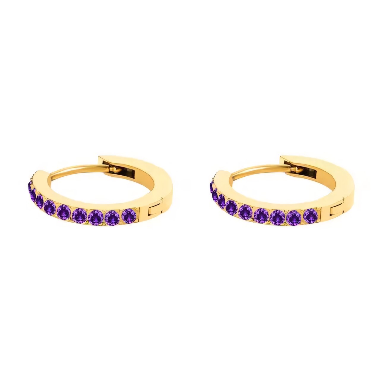 Delicate Gemstone Hug Earrings