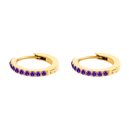 Delicate Gemstone Hug Earrings