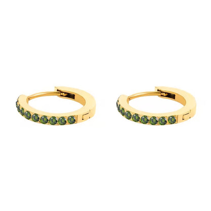 Delicate Gemstone Hug Earrings