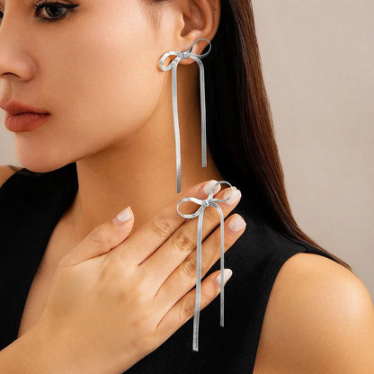 Chic Bow Drop Earrings