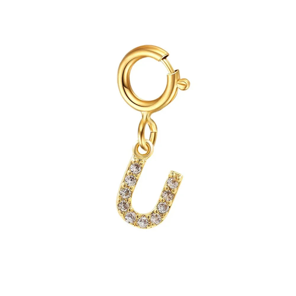 Delicate Cuban Link Initial Letter Bracelet