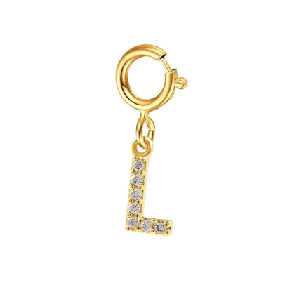Delicate Cuban Link Initial Letter Bracelet