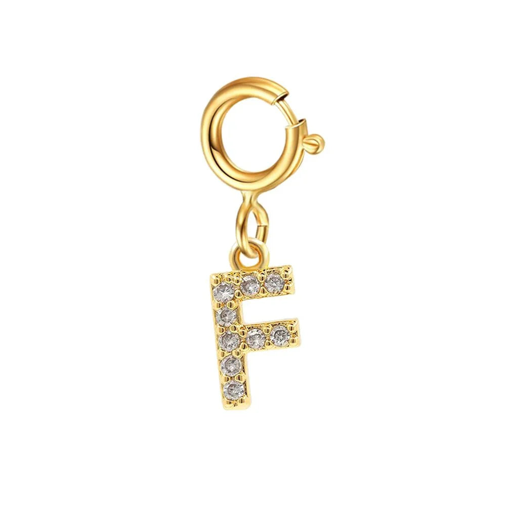 Delicate Cuban Link Initial Letter Bracelet
