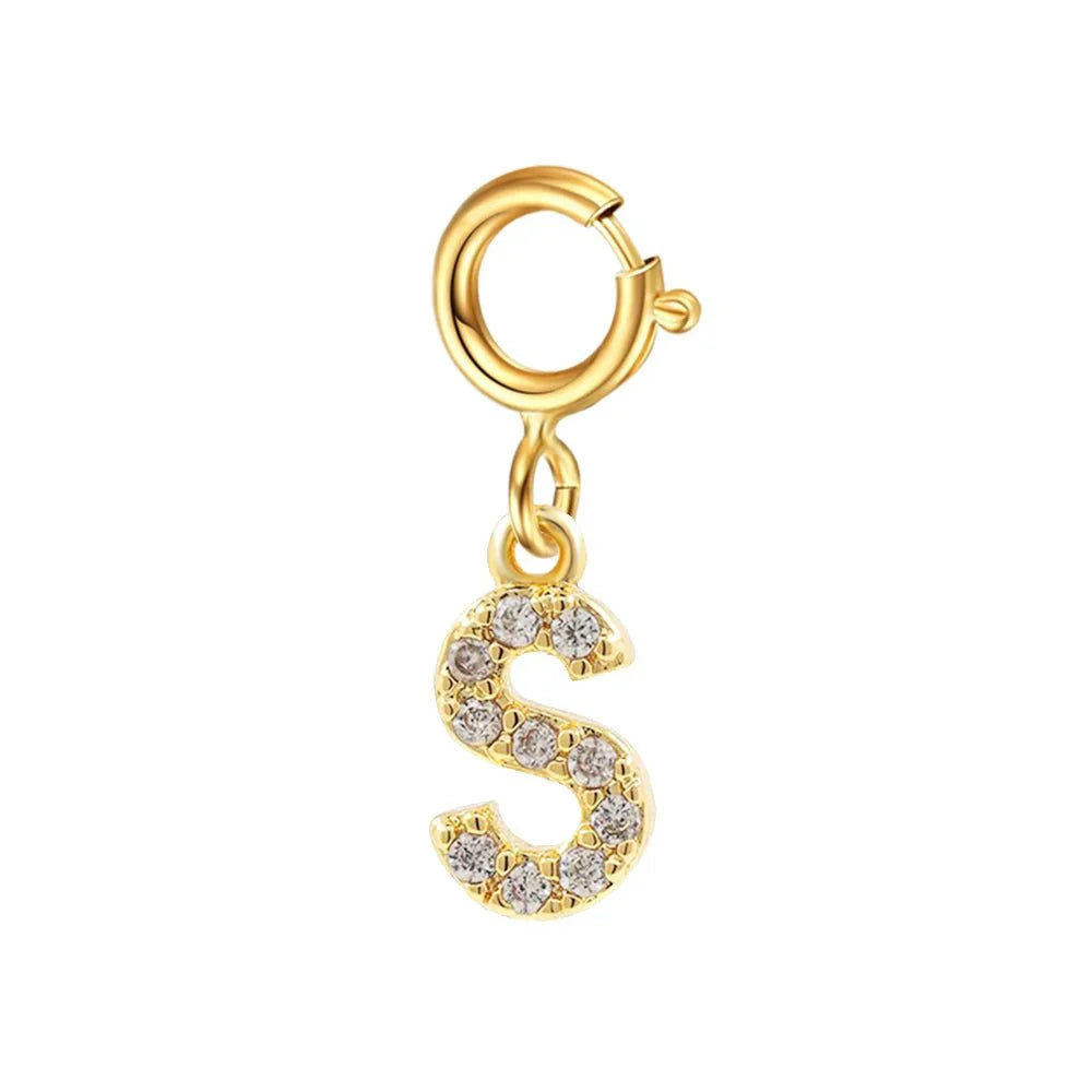 Delicate Cuban Link Initial Letter Bracelet