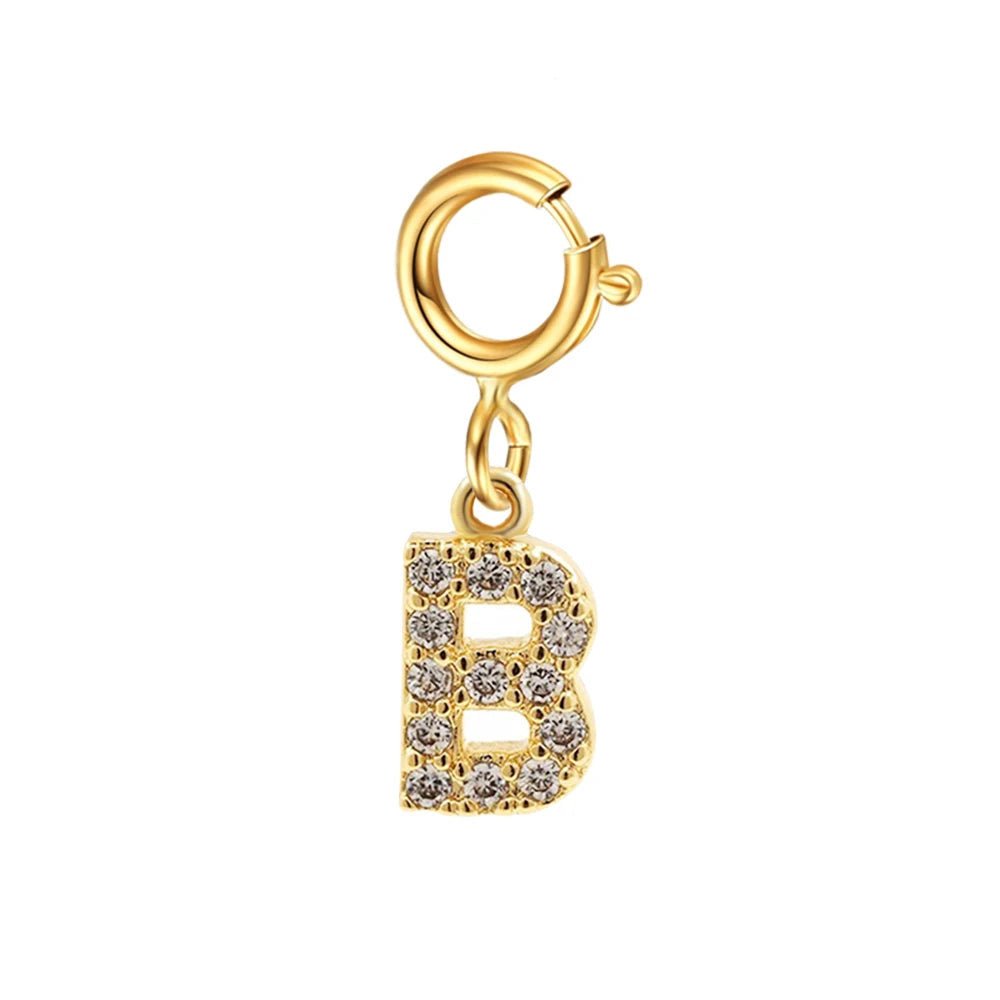 Delicate Cuban Link Initial Letter Bracelet