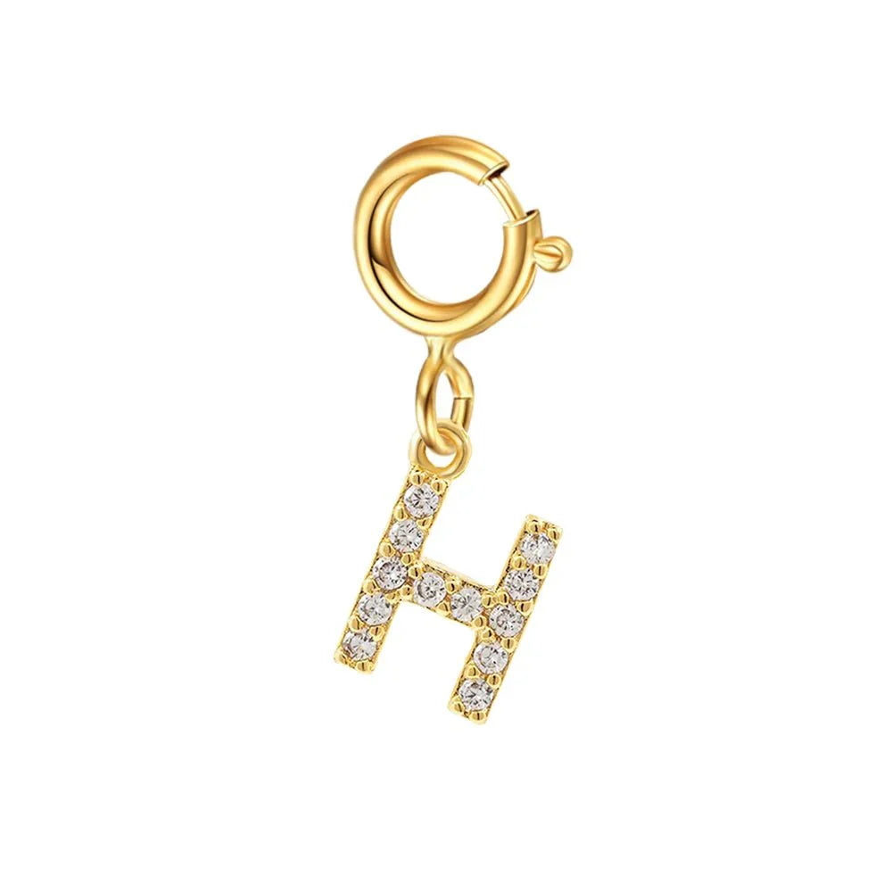 Delicate Cuban Link Initial Letter Bracelet