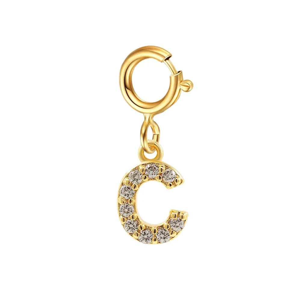 Delicate Cuban Link Initial Letter Bracelet