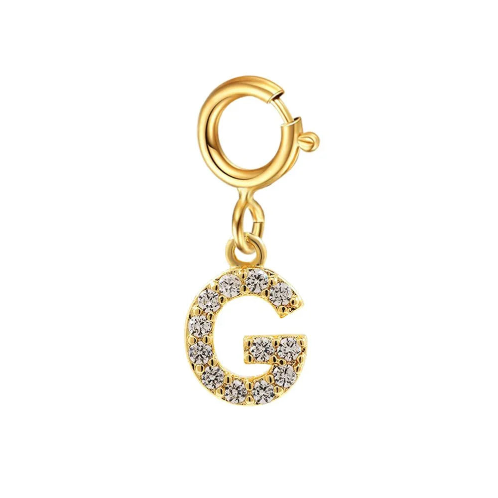 Delicate Cuban Link Initial Letter Bracelet
