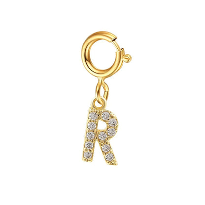 Delicate Cuban Link Initial Letter Bracelet