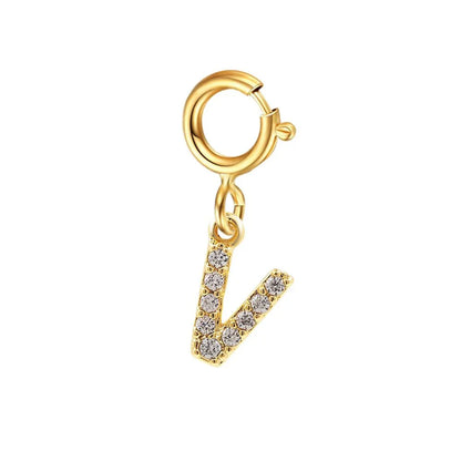 Delicate Cuban Link Initial Letter Bracelet