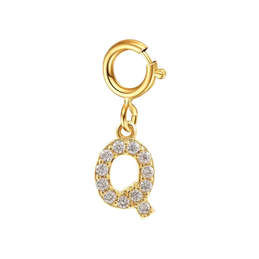 Delicate Cuban Link Initial Letter Bracelet