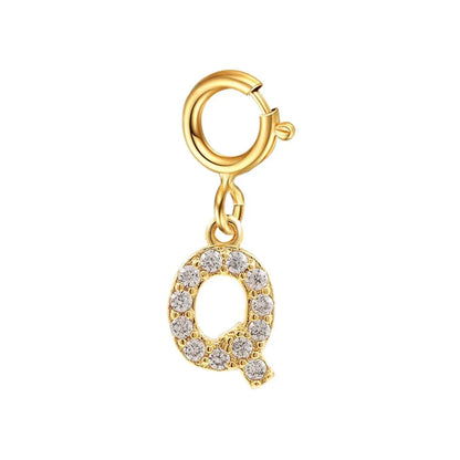 Delicate Cuban Link Initial Letter Bracelet