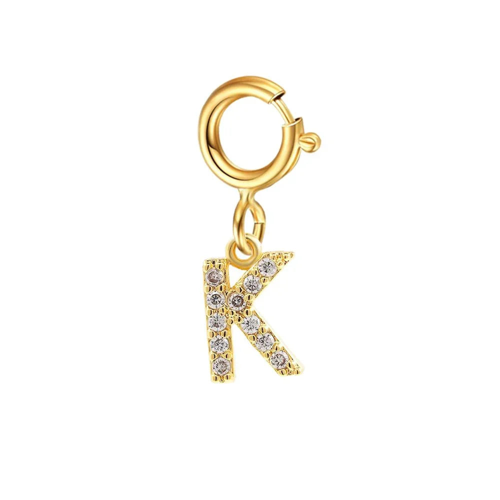 Delicate Cuban Link Initial Letter Bracelet
