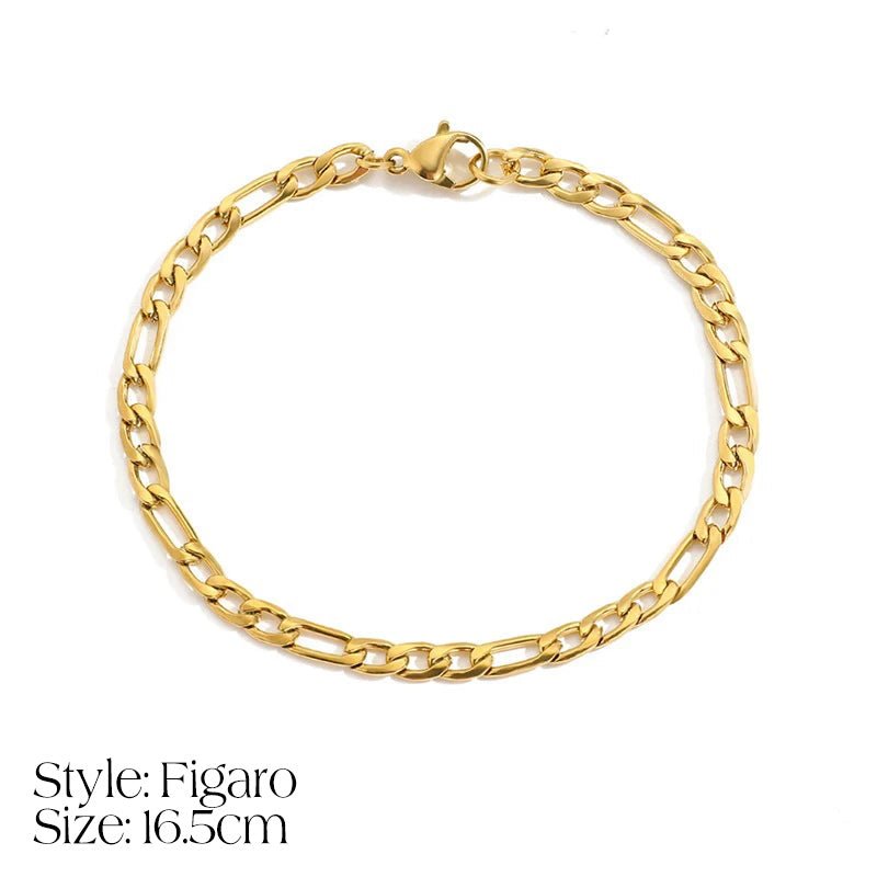 Delicate Cuban Link Initial Letter Bracelet - Halri