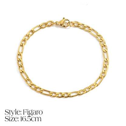 Delicate Cuban Link Initial Letter Bracelet - Halri