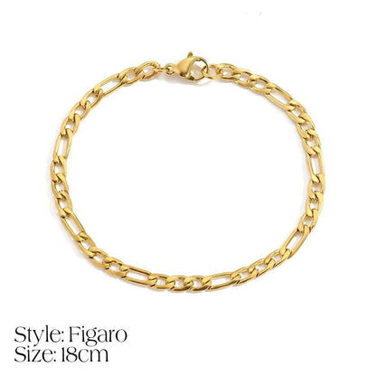 Delicate Cuban Link Initial Letter Bracelet