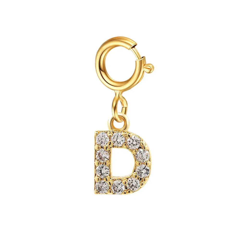 Delicate Cuban Link Initial Letter Bracelet