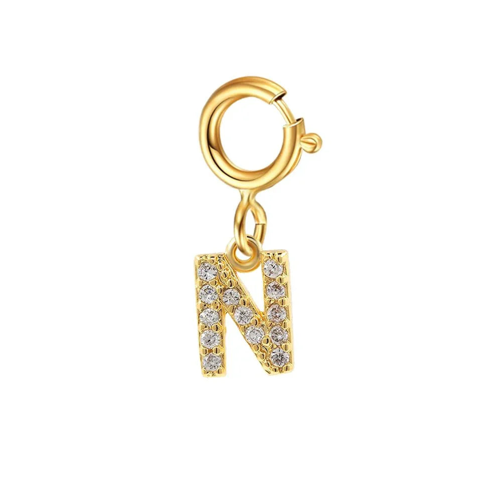 Delicate Cuban Link Initial Letter Bracelet