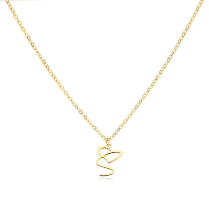 Delicate Heart Initial Pendant Necklace