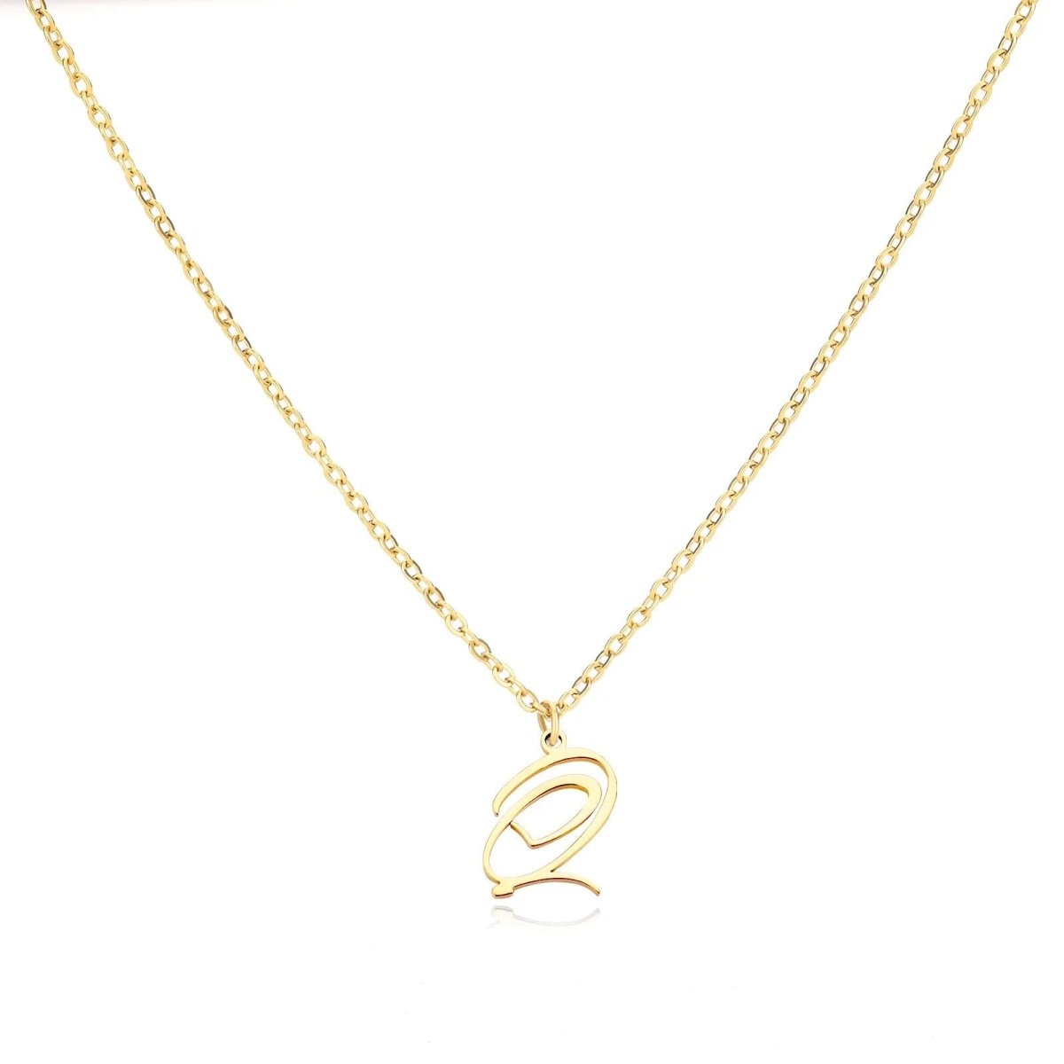 Delicate Heart Initial Pendant Necklace