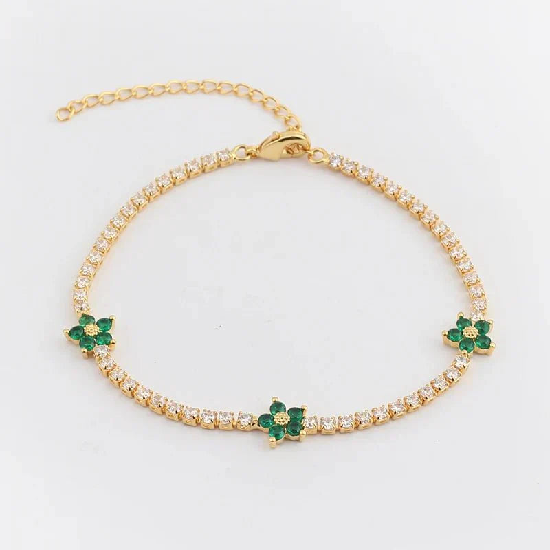 Delicate Floral Diamond Jewelry Set