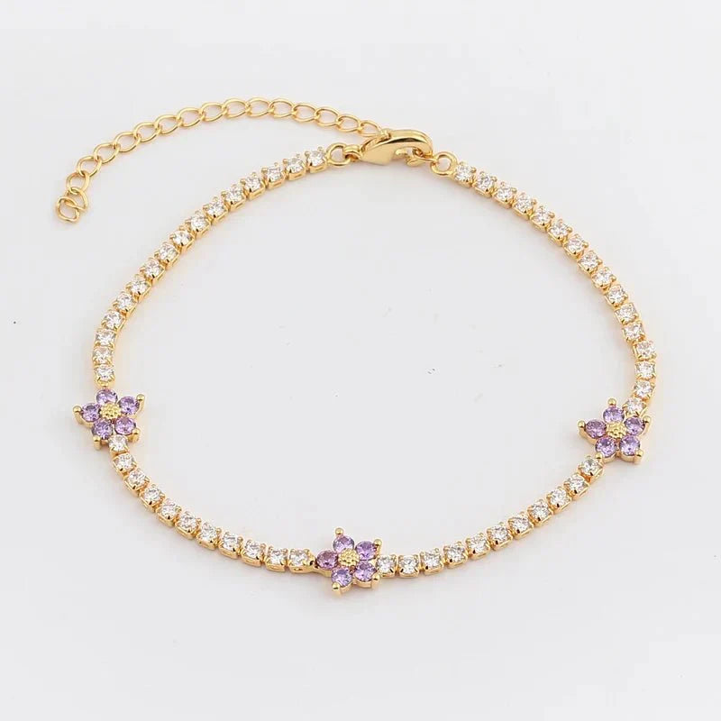 Delicate Floral Diamond Jewelry Set