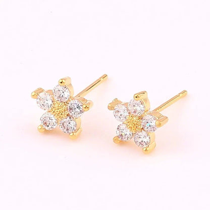 Delicate Floral Diamond Jewelry Set