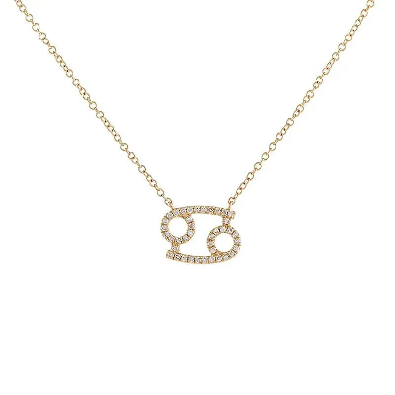 Delicate Diamond Astrology Pendant Necklace