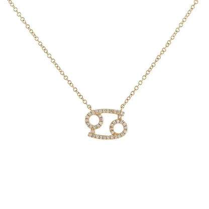 Delicate Diamond Astrology Pendant Necklace
