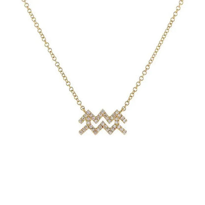Delicate Diamond Astrology Pendant Necklace