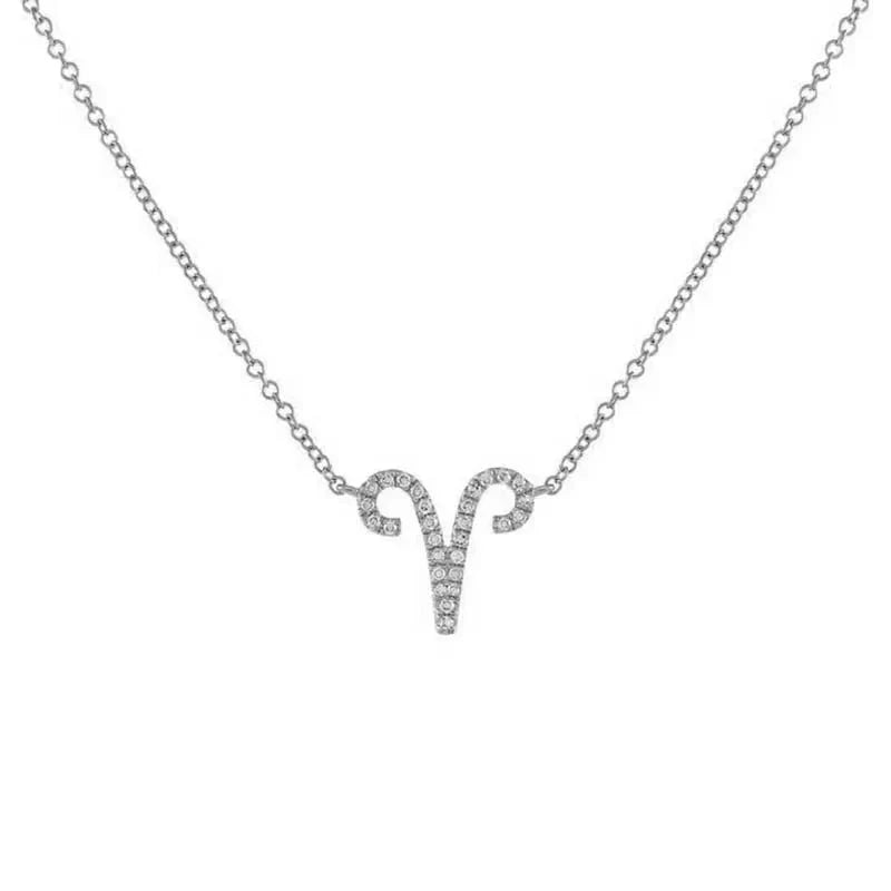 Delicate Diamond Astrology Pendant Necklace