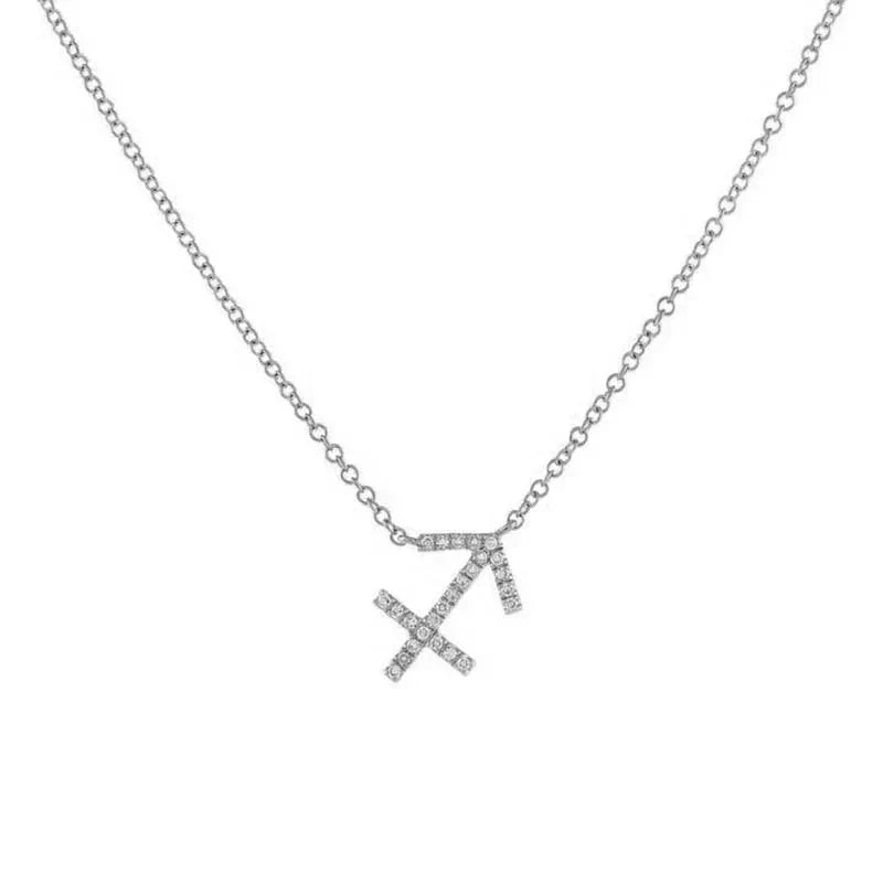 Delicate Diamond Astrology Pendant Necklace
