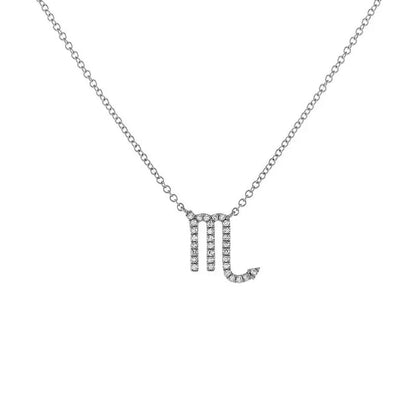 Delicate Diamond Astrology Pendant Necklace