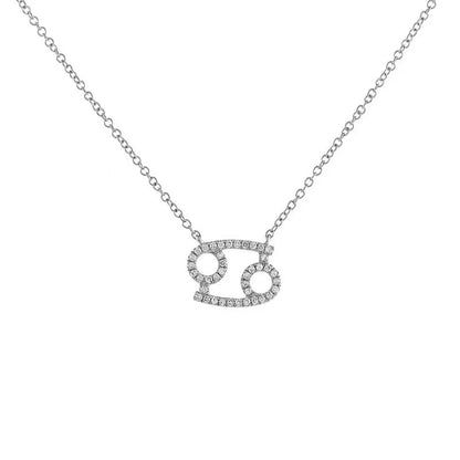 Delicate Diamond Astrology Pendant Necklace