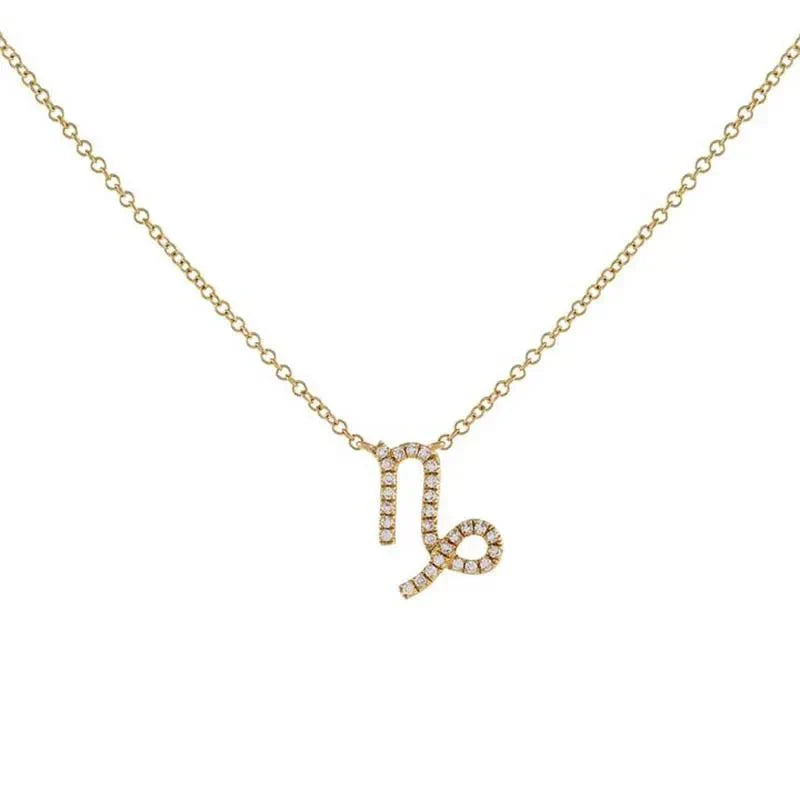 Delicate Diamond Astrology Pendant Necklace