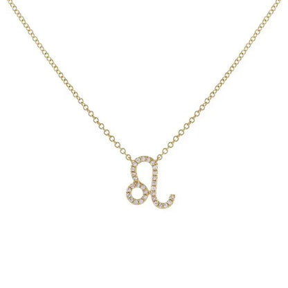 Delicate Diamond Astrology Pendant Necklace
