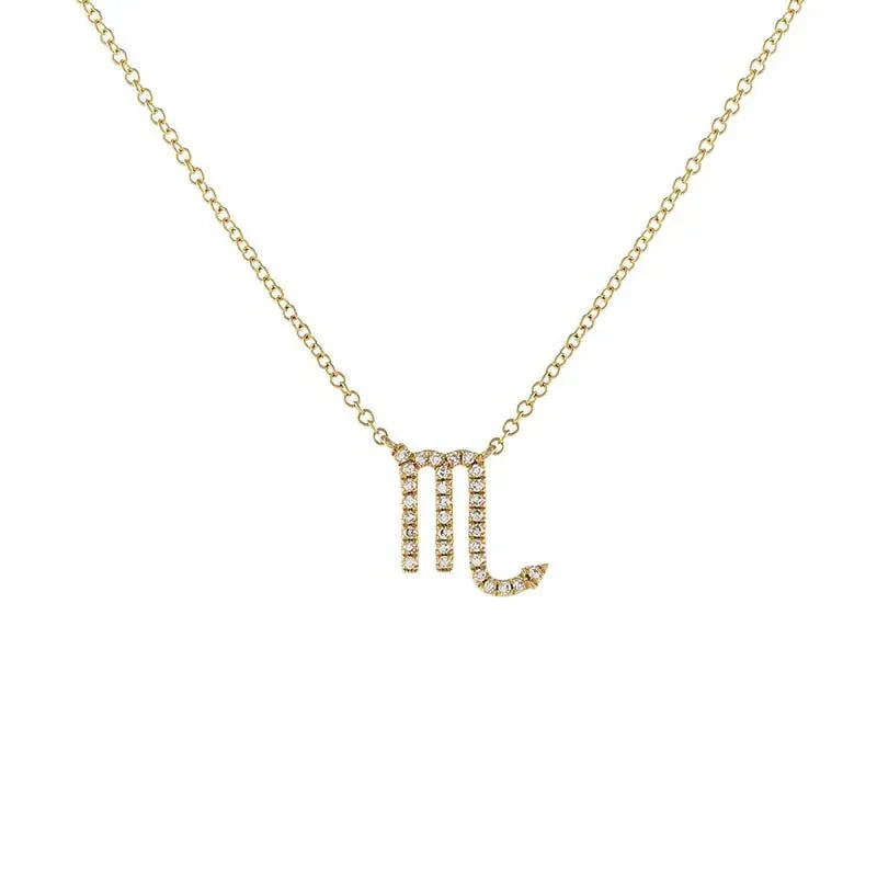 Delicate Diamond Astrology Pendant Necklace