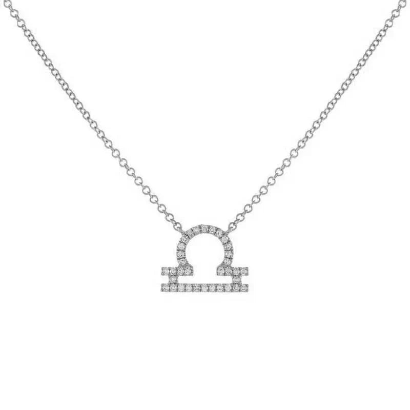 Delicate Diamond Astrology Pendant Necklace