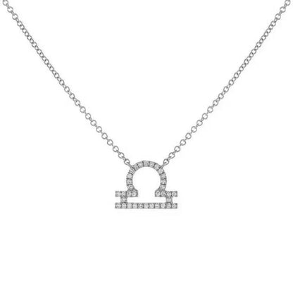 Delicate Diamond Astrology Pendant Necklace