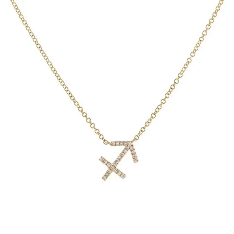 Delicate Diamond Astrology Pendant Necklace