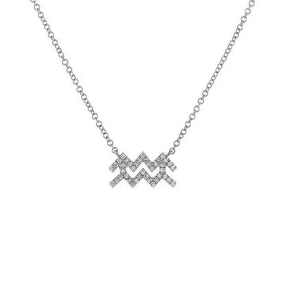 Delicate Diamond Astrology Pendant Necklace