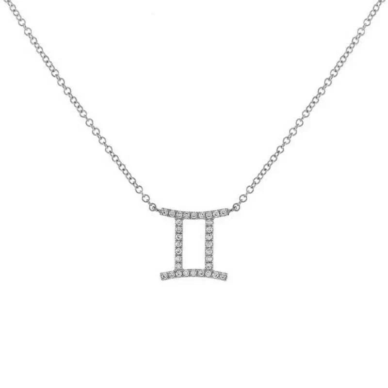 Delicate Diamond Astrology Pendant Necklace