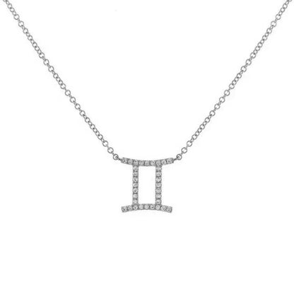 Delicate Diamond Astrology Pendant Necklace