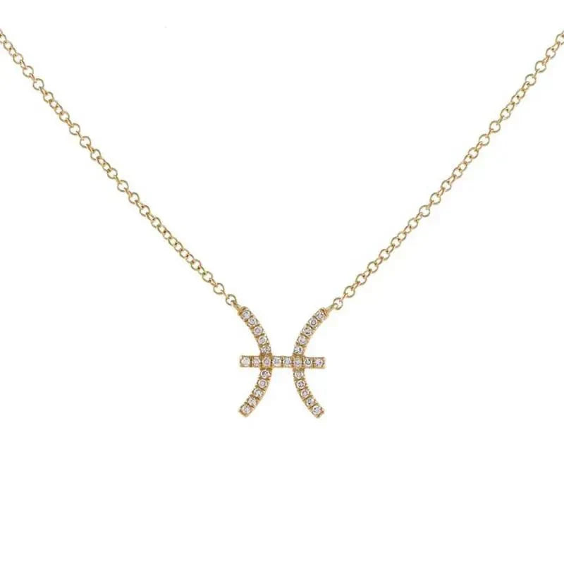 Delicate Diamond Astrology Pendant Necklace